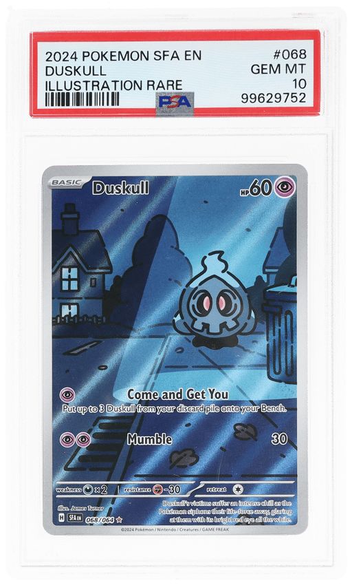 2024 Pokemon Scarlet and Violet Shrouded Fable Illustration Rare Duskull #68 PSA 10