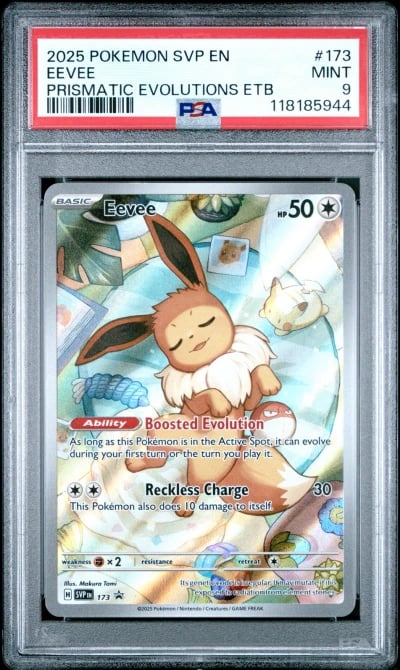 2025 POKEMON SVP EN-SV BLACK STAR PROMO #173 EEVEE PSA 9