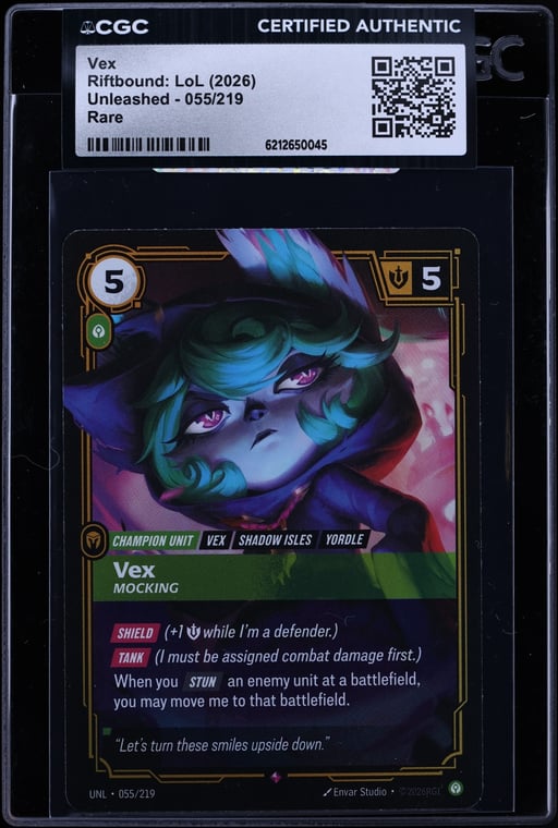 2026 Riftbound: LoL Unleashed Vex #055 CGC AUTH