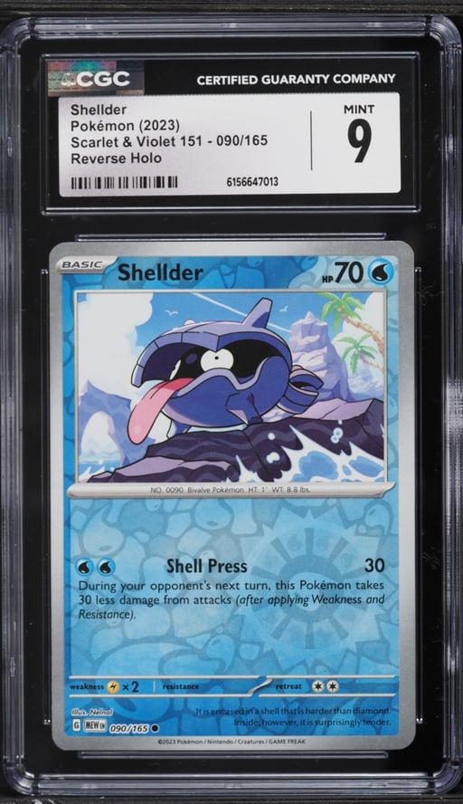 2023 Pokemon Scarlet & Violet 151 Reverse Holo Shellder #90 CGC 9 MINT