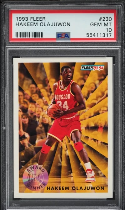 1993 Fleer Basketball Hakeem Olajuwon #230 PSA 10 GEM MINT