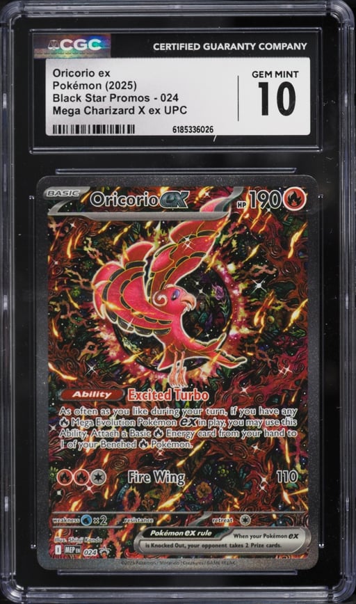 2025 Pokemon Mega Evolution Promo UPC Full Art Oricorio Ex #24 CGC 10 GEM MINT