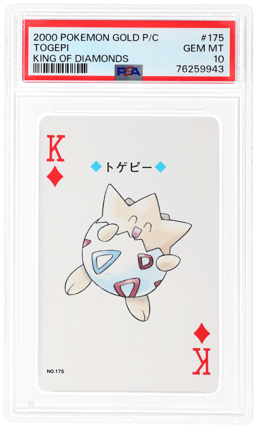 2000 Pokemon Gold Version Playing Cards King of Diamonds Togepi #175 PSA 10