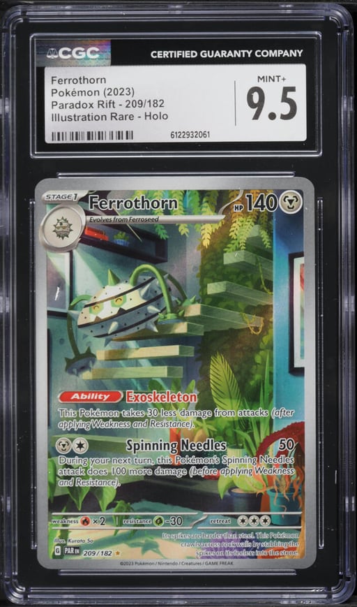 2023 Pokemon Sword & Shield Paradox Rift IR Ferrothorn #209 CGC 9.5 MINT+