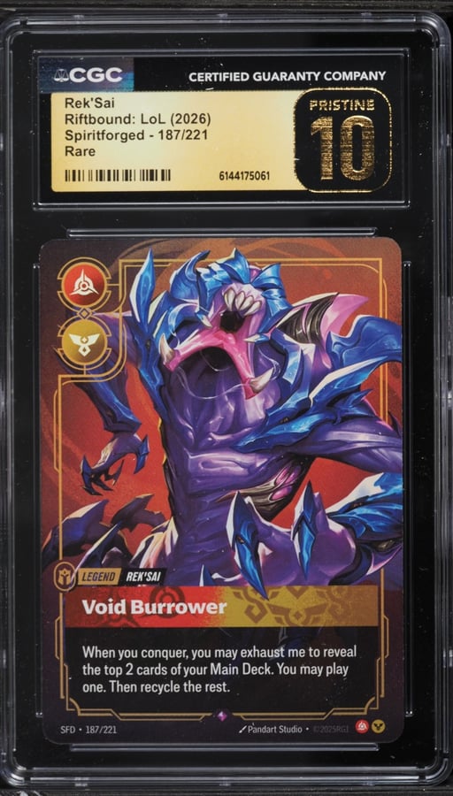 2026 Riftbound: LoL Spiritforged Rek'Sai #187 CGC 10 PRISTINE