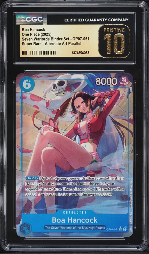 2025 One Piece Seven Warlords Binder Set Alt Art Boa Hancock #OP07-051 CGC 10 PRISTINE