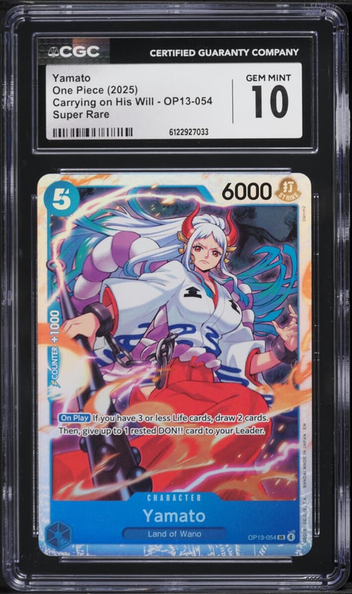 2025 One Piece Carrying On His Will SR Yamato #OP13-054 CGC 10 GEM MINT