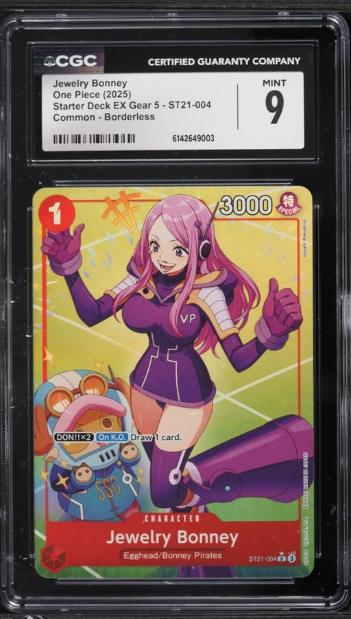 2025 One Piece Starter Deck EX Gear 5 Borderless Jewelry Bonney #ST21-004 CGC 9 MINT