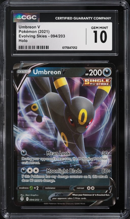 2021 Pokemon Sword & Shield Evolving Skies Holo Umbreon V #94 CGC 10 GEM MINT