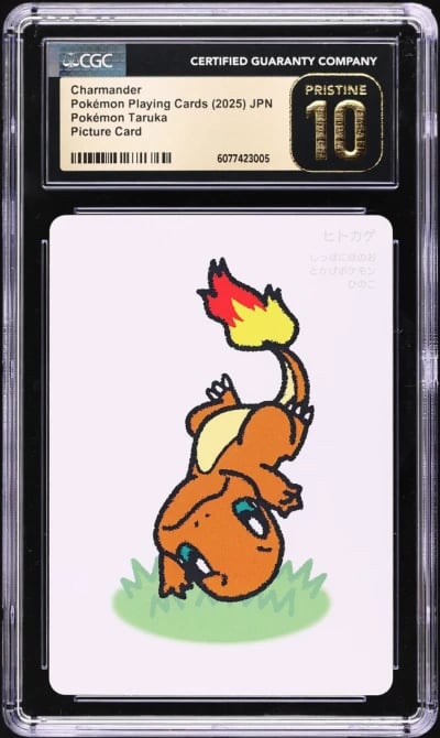 2025 Pokemon Japanese Playing Cards Taruka Picture Charmander CGC 10 PRISTINE