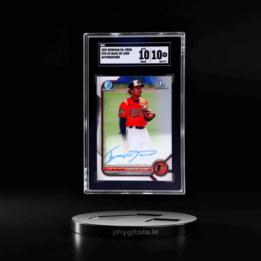 2022 Bowman Chrome Prospect Autograph Isaac De Leon #CPAID SGC 10
