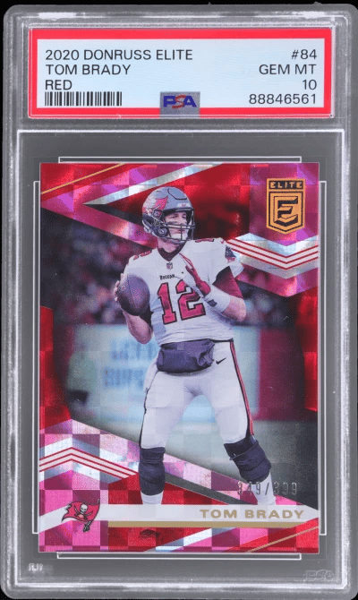 2020 Panini Elite Red Tom Brady #84 349/399 PSA 10