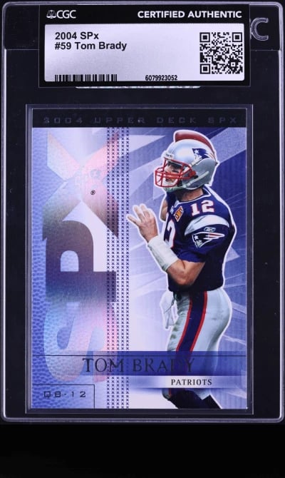 2004 SPx Football Tom Brady #59 CGC AUTH