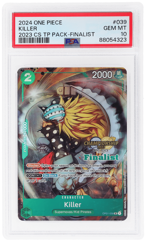 2024 One Piece Championship 2023 Top Players Pack 2023 Cs Tp Pack Finalist Killer #OP01039 PSA 10