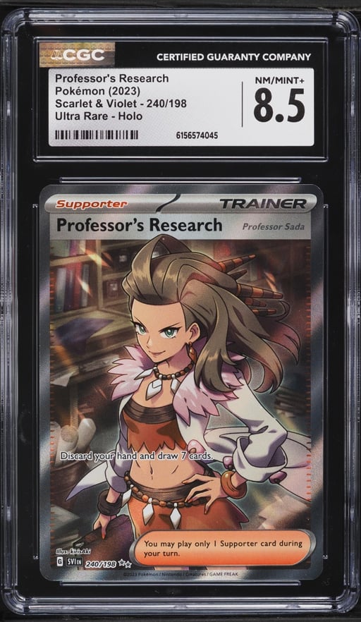 2023 Pokemon Scarlet & Violet Full Art Professor's Research #240 CGC 8.5 NM-MT+