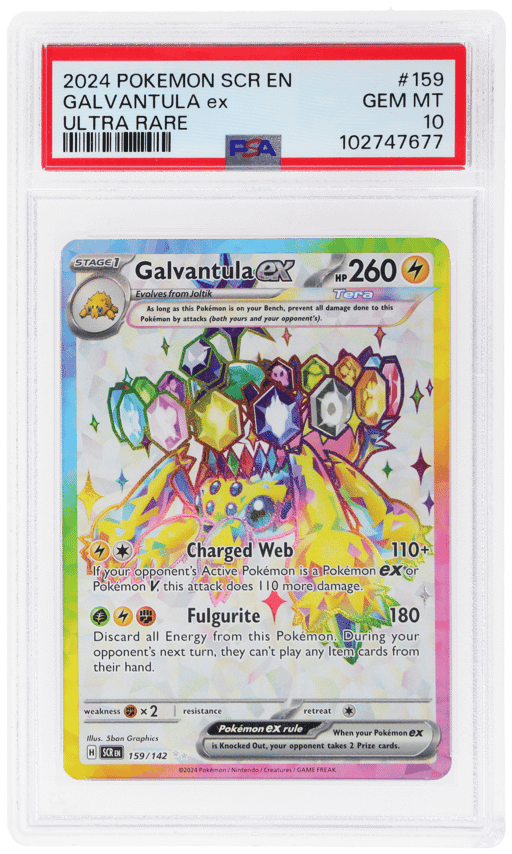 2024 Pokemon Scarlet and Violet Stellar Crown Ultra Rare Galvantula Ex #159 PSA 10