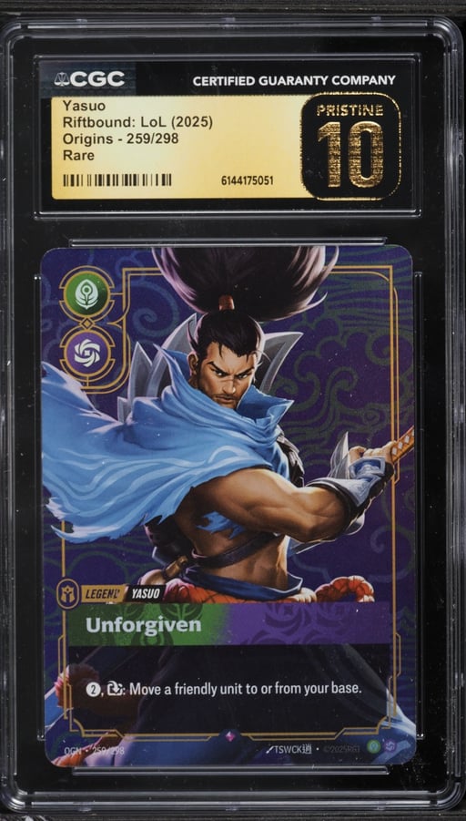 2025 Riftbound League Of Legends LoL Origins Yasuo #259 CGC 10 PRISTINE