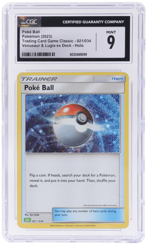 2023 Pokemon Trading Card Game Classic Venusaur and Lugia Ex Deck Holo Poké Ball #21 CGC 9