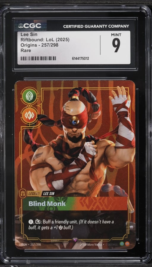 2025 Riftbound League Of Legends LoL Origins Lee Sin #257 CGC 9 MINT