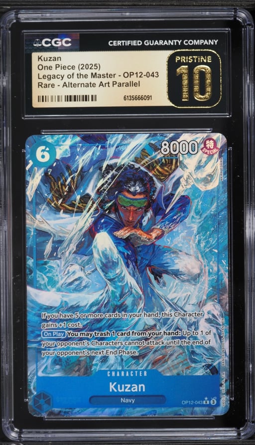 2025 One Piece Legacy Of The Master Alt Art Kuzan #OP12-043 CGC 10 PRISTINE