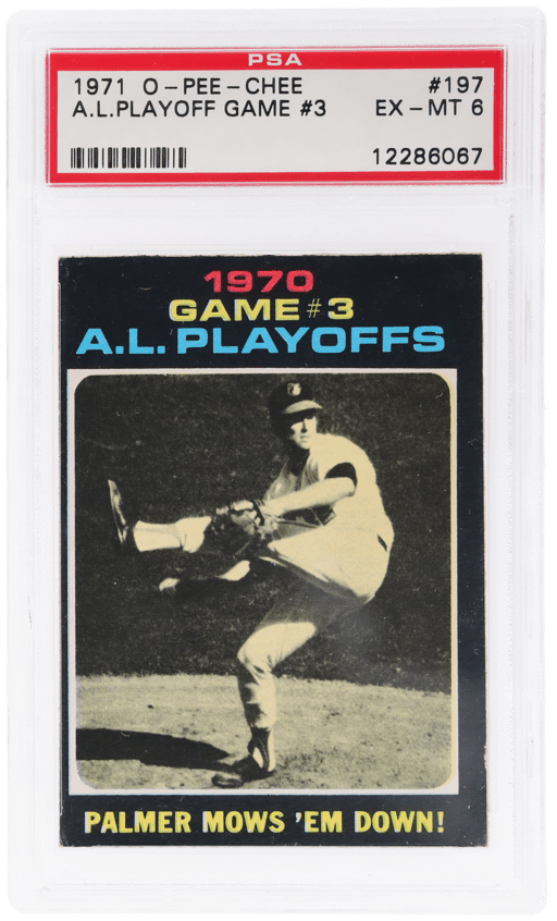 1971 O-Pee-Chee Jim Palmer #197 PSA 6