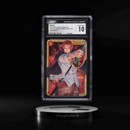 2024 One Piece Japanese Premium Booster Best SEC Shanks #OP01-120 CGC 10 GEM MINT