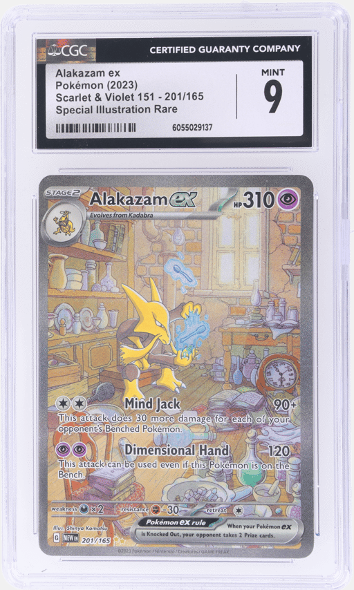 2023 Pokemon Scarlet and Violet 151 Special Illustration Rare Alakazam Ex #201 CGC 9