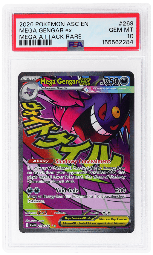 2026 Pokemon Mega Evolution Ascended Heroes Mega Attack Rare Mega Gengar Ex #269 PSA 10