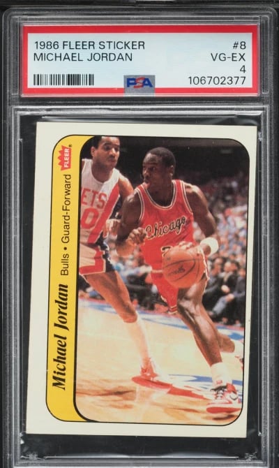 1986 Fleer Sticker Michael Jorda