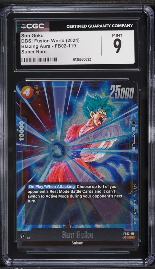 2024 Dragon Ball Super Fusion World Blazing Aura Gold Son Goku SR #FB02-119 CGC 9 MINT