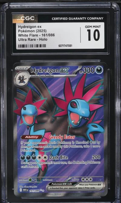 2025 Pokemon SV White Flare Full Art Hydreigon ex #161 CGC 10 GEM MINT