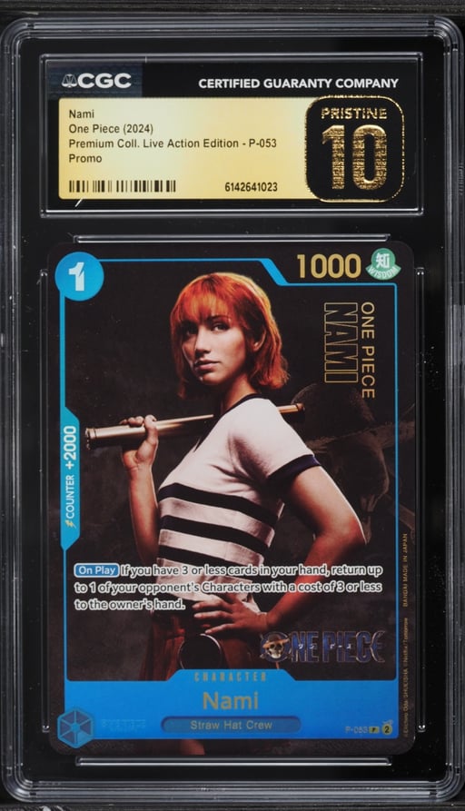 2024 One Piece Promo Premium Collection Live Action Edition Alt Art Nami #P-053 CGC 10 PRISTINE