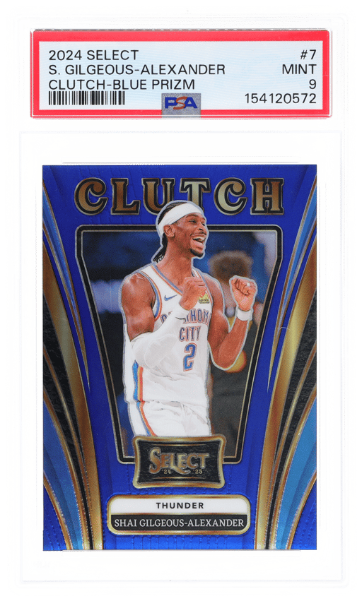 2024 Panini Select Clutch Blue Prizm Shai Gilgeous-Alexander #7 69/75 PSA 9
