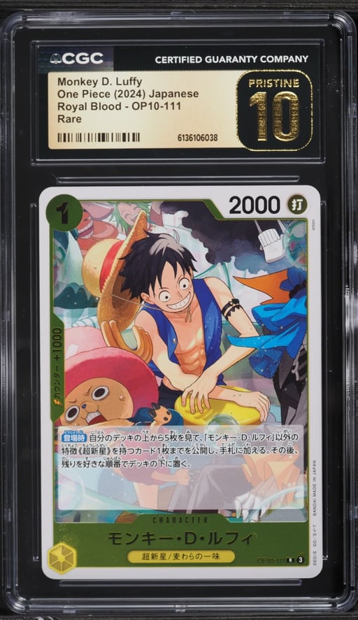 2024 One Piece Japanese Royal Blood Monkey D. Luffy #OP10-111 CGC 10 PRISTINE
