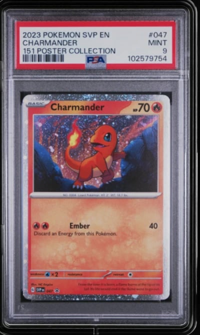 2023 POKEMON SVP EN-SV BLACK STAR PROMO 151 POSTER COLLECTION CHARMANDER PSA 9