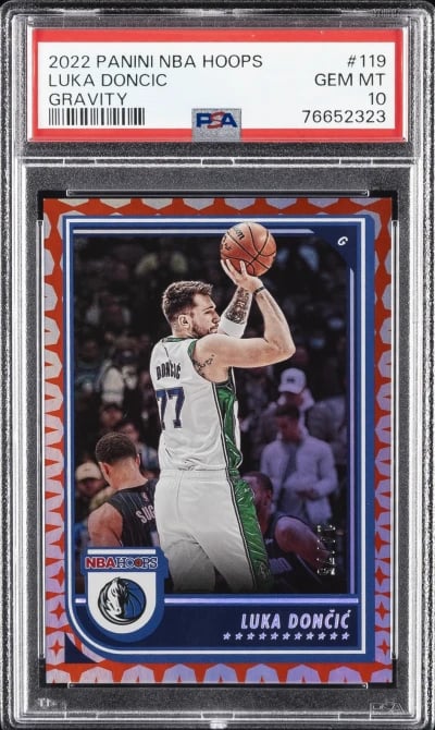 2022 PANINI NBA HOOPS GRAVITY #119 LUKA DONCIC 14/75 PSA 10