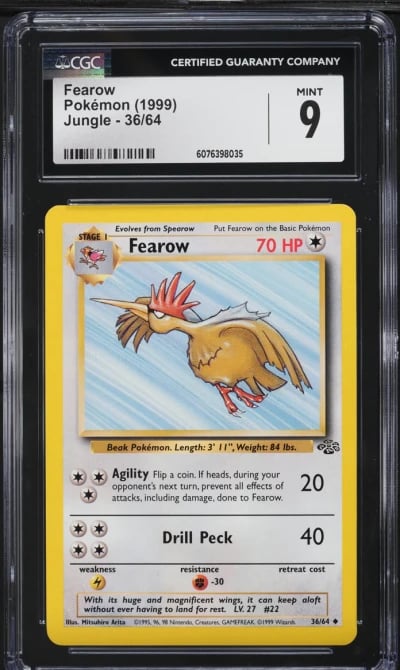 1999 Pokemon Jungle Fearow #36 CGC 9 MINT