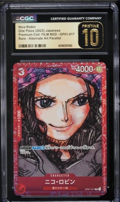 2023 One Piece Japanese Premium Film Red Alt Art Nico Robin #OP01-017 CGC 10 PRISTINE