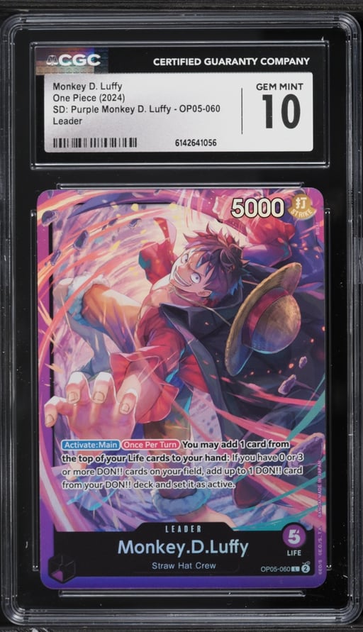 2024 One Piece Japanese Starter Deck Purple Leader Monkey D. Luffy #OP05-060 CGC 10 GEM MINT