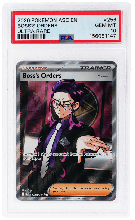 2026 Pokemon Mega Evolution Ascended Heroes Ultra Rare Boss's Orders #256 PSA 10