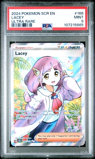 2024 POKEMON SCR EN-STELLAR CROWN ULTRA RARE #166 LACEY PSA 9