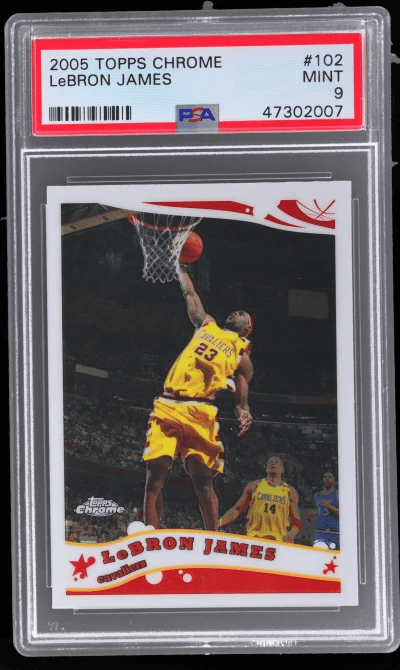 2005 Topps Chrome LeBron James #102 PSA 9