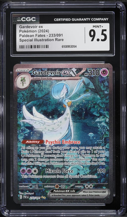 2024 Pokemon Scarlet & Violet Paldean Fates SIR Gardevoir ex #233 CGC 9.5 MINT+