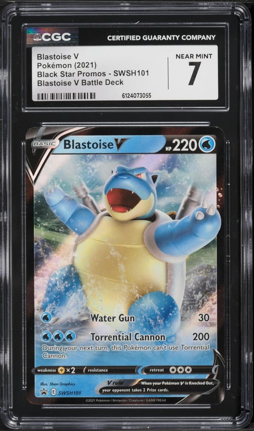 2021 Pokemon Sword & Shield Promo Blastoise V Battle Deck Blastoise V #SWSH101 CGC 7 NRMT