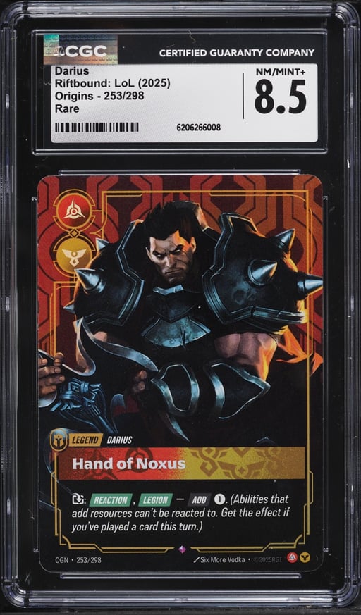 2025 Riftbound League Of Legends LoL Origins Darius #253 CGC 8.5 NM-MT+