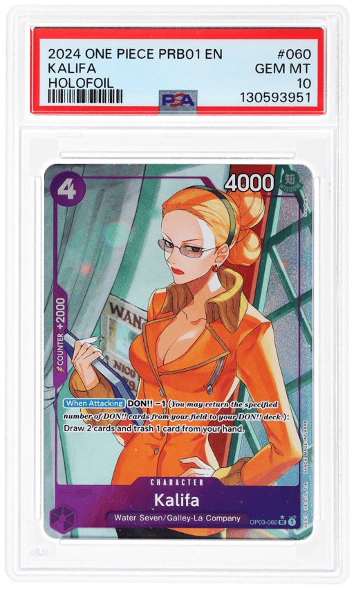 2024 One Piece Premium Booster Holofoil Kalifa #OP03-060 PSA 10