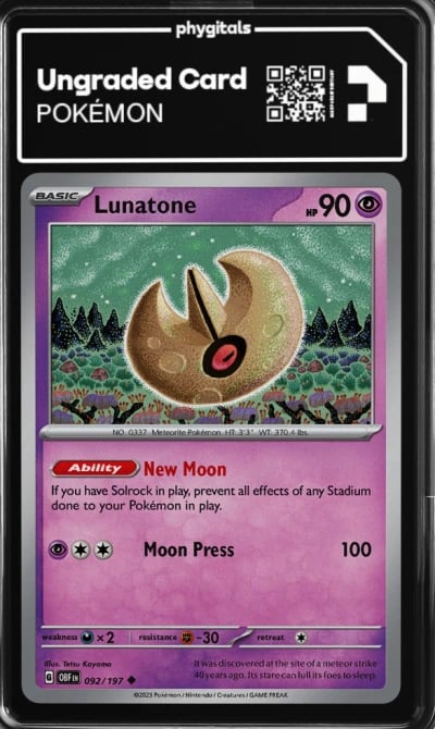2023 Lunatone Obsidian Flames #092