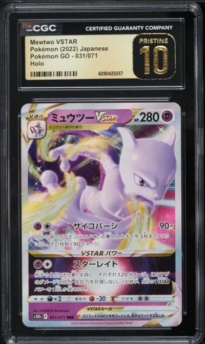 2022 Pokemon Japanese Sword & Shield GO Holo Mewtwo VSTAR #31 CGC 10 PRISTINE