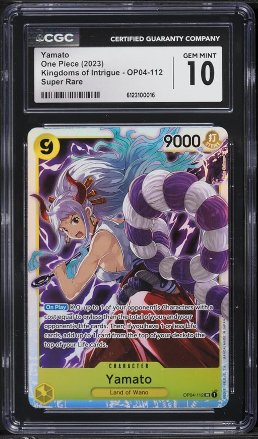 2023 One Piece Kingdoms Of Intrigue SR Yamato #OP04-112 CGC 10 GEM MINT
