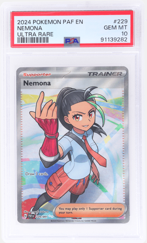 2024 Pokemon Scarlet and Violet Paldean Fates Ultra Rare Nemona #229 PSA 10